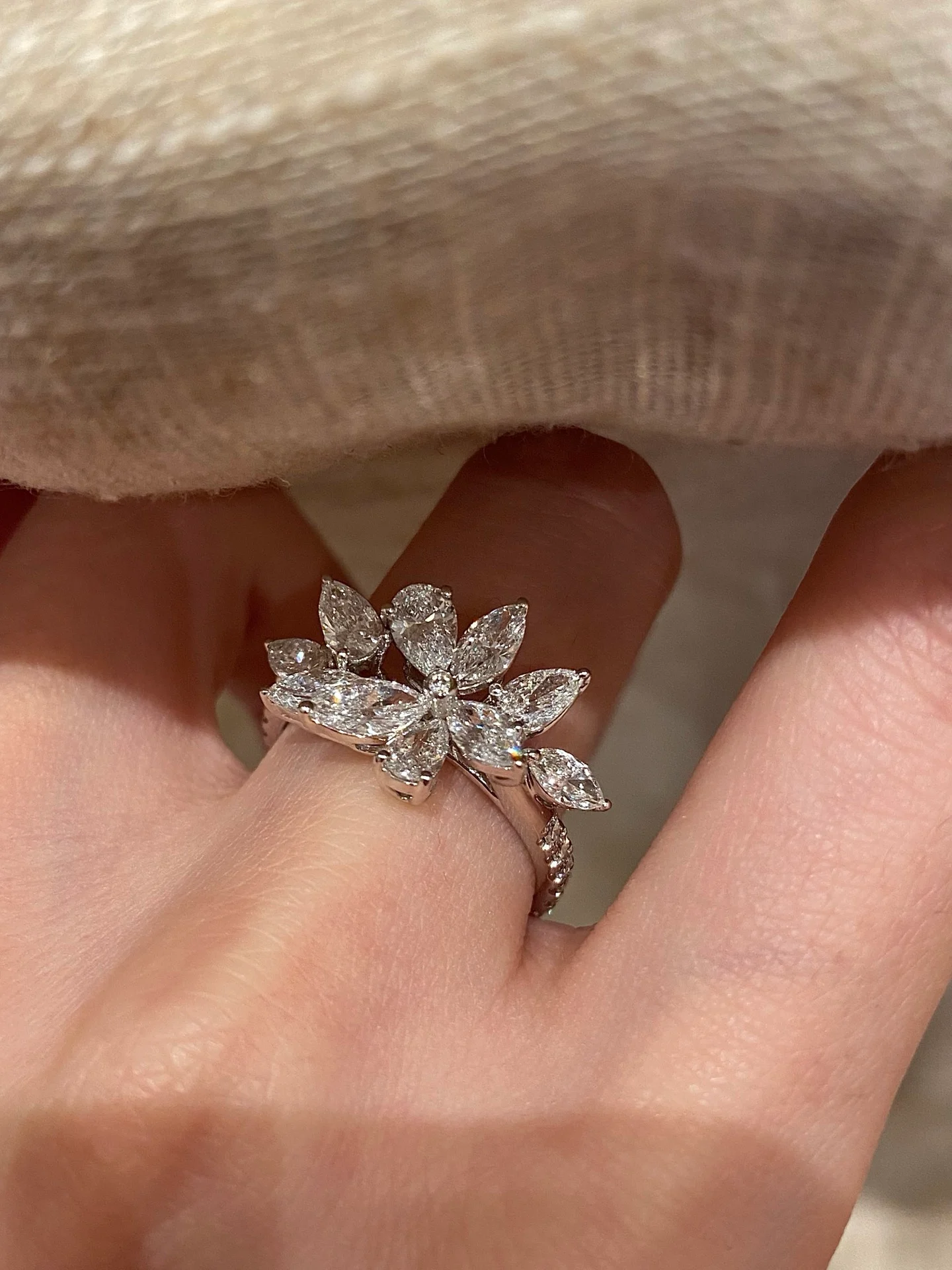 Floral ring 002 · Floral front view (supplied photograph)