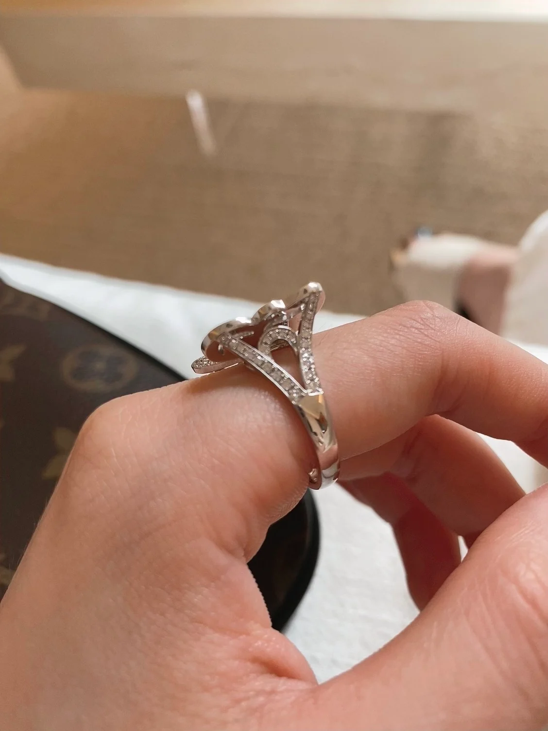Ring study 004 · Openwork band, side view (supplied photograph)